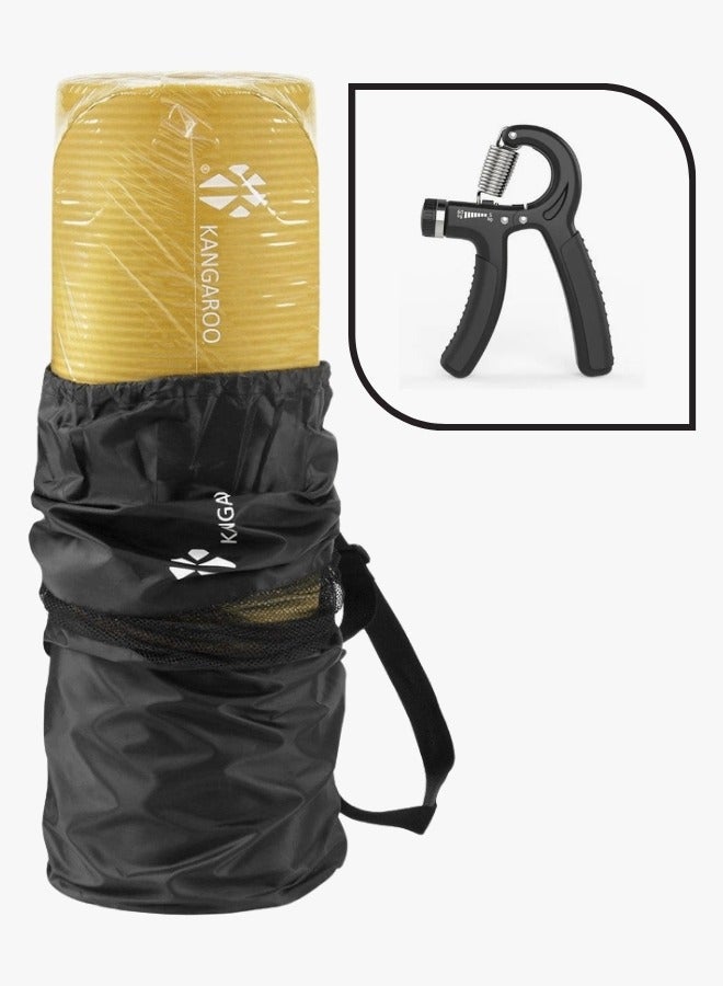 كانجرو طقم بساط يوغا قابل للطي ومضاد للانزلاق مع مقبض يد