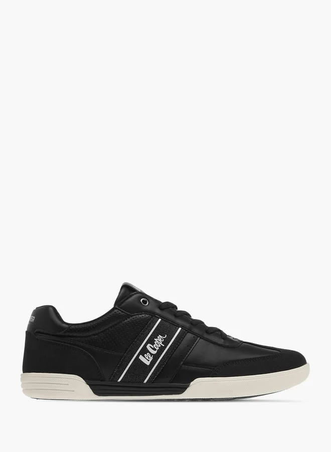 Lee Cooper Mens Panelled Ankle Sneakers With Lace-Up Closure