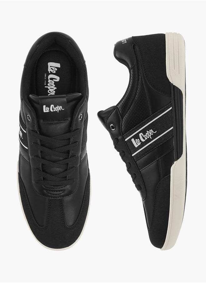 Lee Cooper Mens Panelled Ankle Sneakers With Lace-Up Closure  - Image 2