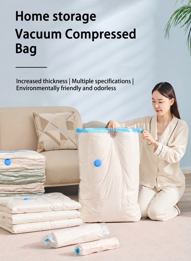 20PCS Vacuum Storage Bag Pack of with Electric Pump, Multiple Pack (4×80*100cm,4×70*100cm,4×60*80cm,4×50*70cm,4×40*60cm)，Space Saver for Travel Packing, Reusable Sealer Storage Bag for Clothes,Duvets, Pillows, Blankets, Curtains - Image 2