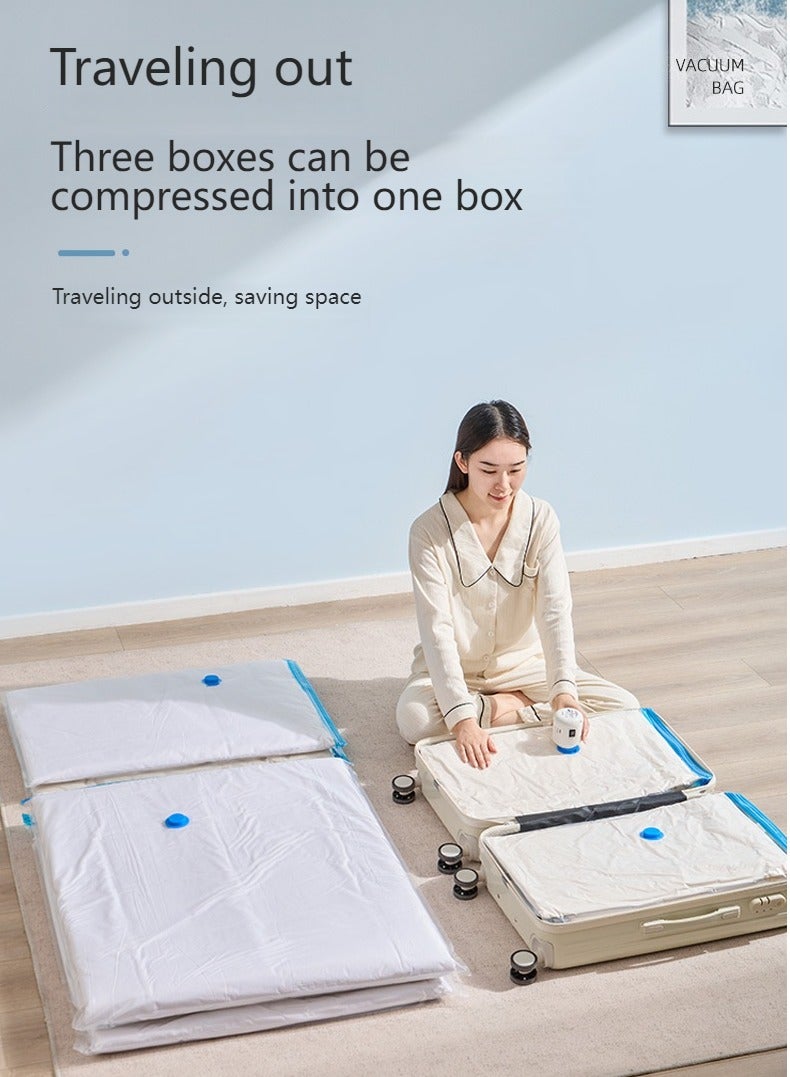 20PCS Vacuum Storage Bag Pack of with Electric Pump, Multiple Pack (4×80*100cm,4×70*100cm,4×60*80cm,4×50*70cm,4×40*60cm)，Space Saver for Travel Packing, Reusable Sealer Storage Bag for Clothes,Duvets, Pillows, Blankets, Curtains - Image 3