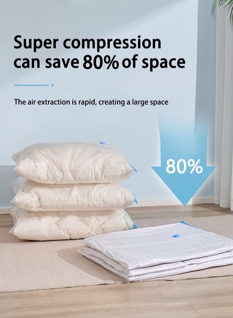 20PCS Vacuum Storage Bag Pack of with Electric Pump, Multiple Pack (4×80*100cm,4×70*100cm,4×60*80cm,4×50*70cm,4×40*60cm)，Space Saver for Travel Packing, Reusable Sealer Storage Bag for Clothes,Duvets, Pillows, Blankets, Curtains - Image 5