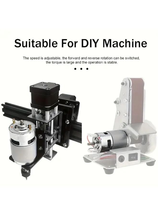 775 DC Motor 24V 6000 12000 RPM High Torque Metal Gear Worm Gearbox With Bracket - Image 3