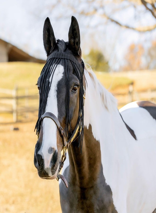 هورز قناع HORZE البسيط والخفيف الوزن للحماية من الحشرات والذباب للخيول الحساسة - لا حاجة إلى لجام - أسود - متوسط - Image 5
