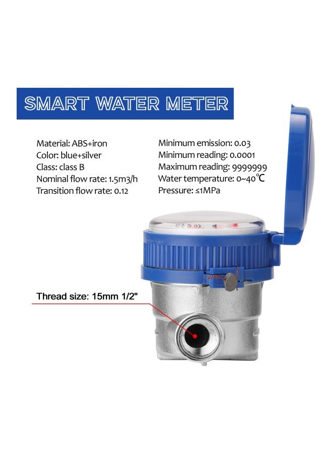 Intelligent Water Meter Blue/Grey 12x8x8.50centimeter - Image 5