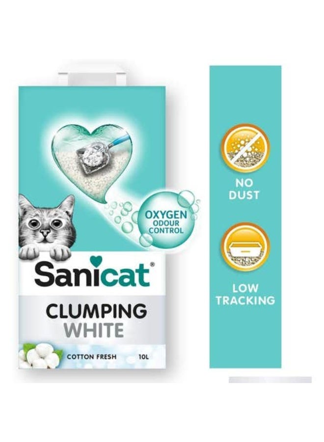 سانيكات رمل قطط سانيكات متكتّل أبيض قطني منعش ١٠ لتر - Image 4