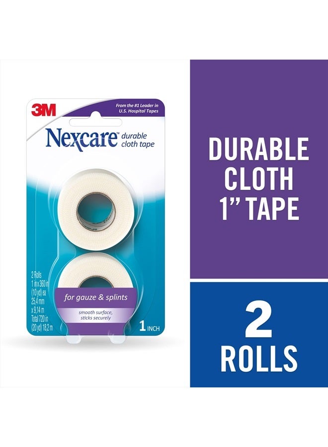 Nexcare Durable Cloth Tape, Woven Tape, Securely Holds Bulky Wound Dressing - 1 In x 10 Yds, 2 Rolls of Tape - Image 2