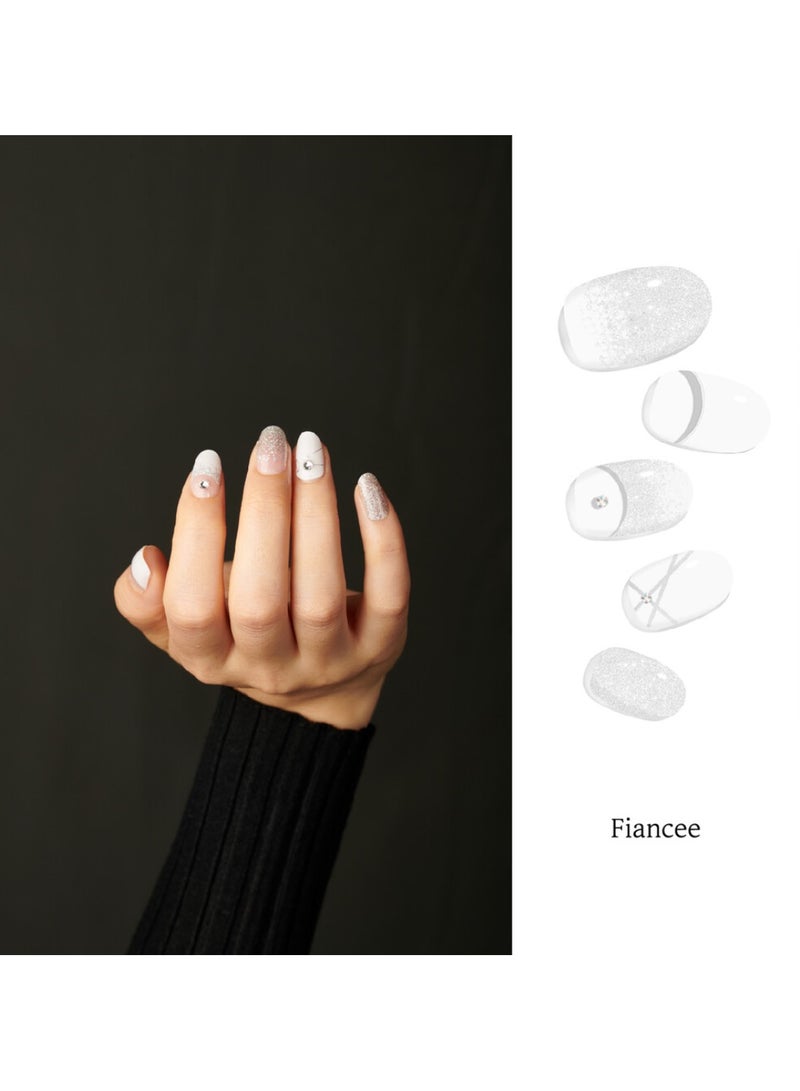 FOLARIS Fiancée Korean 32 Nail Gel Strips with Swarovski Crystals – Elegant, Long-Lasting Manicure - Image 2