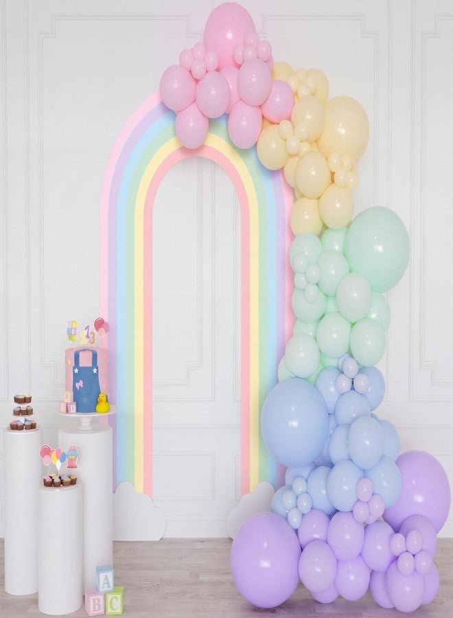 Jaloro Pastel 6ft Rainbow Arch Backdrop Stand Music Teacher Themed Party Decor Birthday Party Cutouts with Stakes Back to School Decorations for Prek Classroom Baby Shower Supplies - Image 5