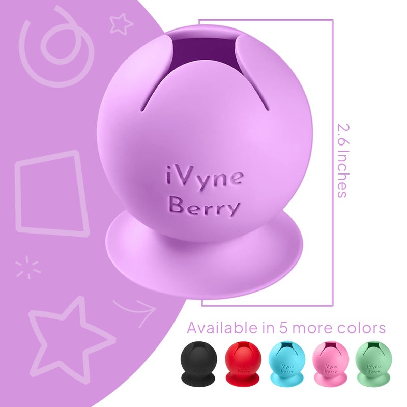 iVyne Berry Suctioned Vinyl Weeding Scrap Collector & Holder for Weeding Tools for Vinyl - Purple - Image 2