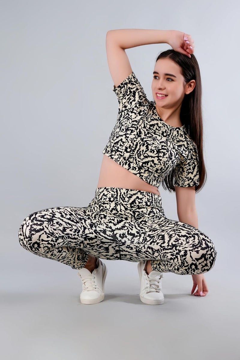 SSoShHub Store SSoShHub Premium High Waist Stretchable Gym Tights with Pockets - Printed Yoga Pants for Women - Image 4