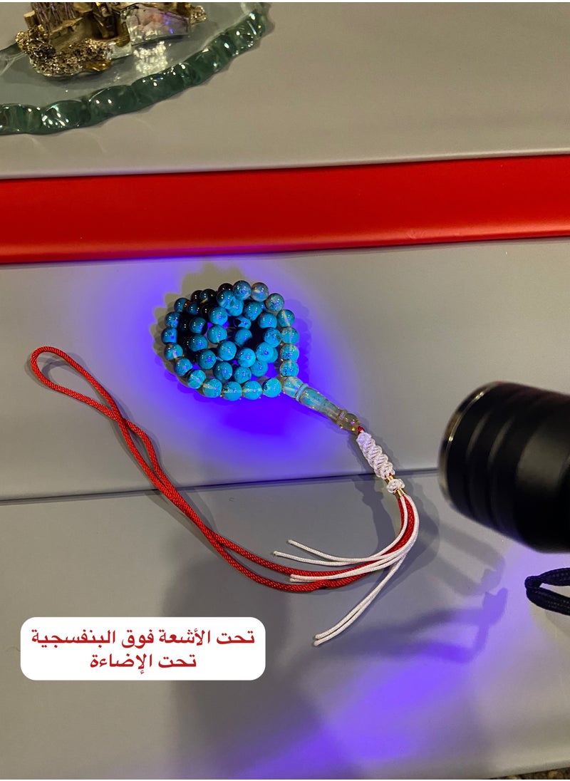 بيرسونال تاتش - سبحة رجالية من الكهرمان الطبيعي البلطيقي الحر عدد الخرز 51 ومقاس الخرز 8.6mm - Image 1
