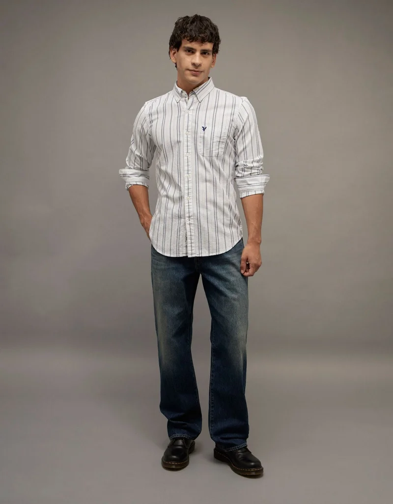 American Eagle AE Slim Fit Everyday Oxford Button-Up Shirt