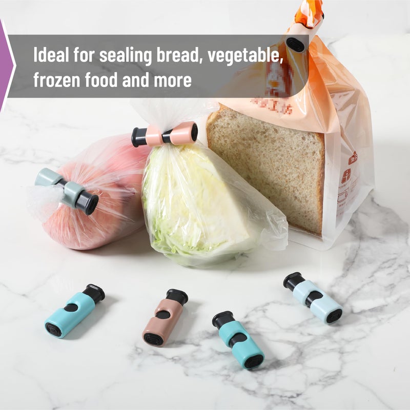 Mr. Pen- Squeeze And Lock Bread Bag Clips  8 Pack  Cool Autumn Colors  Squeeze And Lock Bread Clips Reusable - Image 5