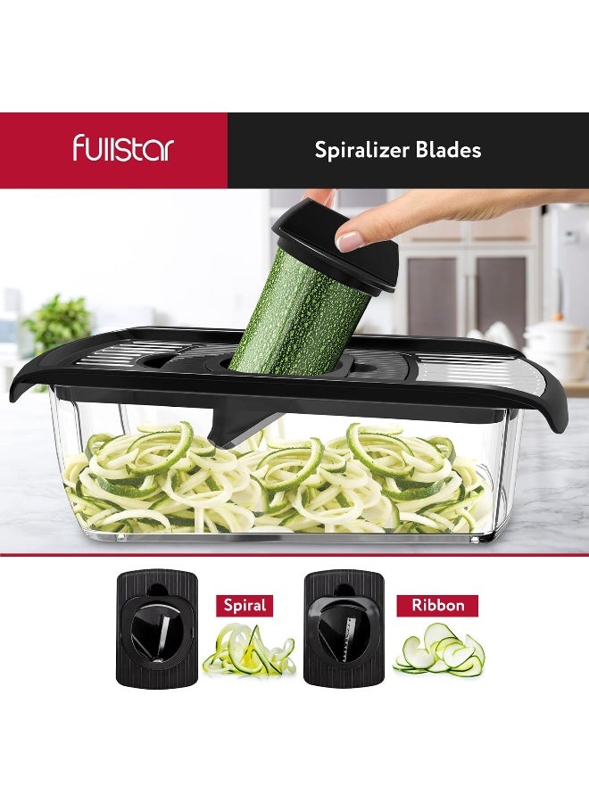 Fullstar Mandoline Slicer For Kitchen, Cheese Grater Vegetable Spiralizer And Veggie Slicer For Cooking And Meal Prep, Kitchen Gadgets Organizer And Safety Glove Included  - Image 3