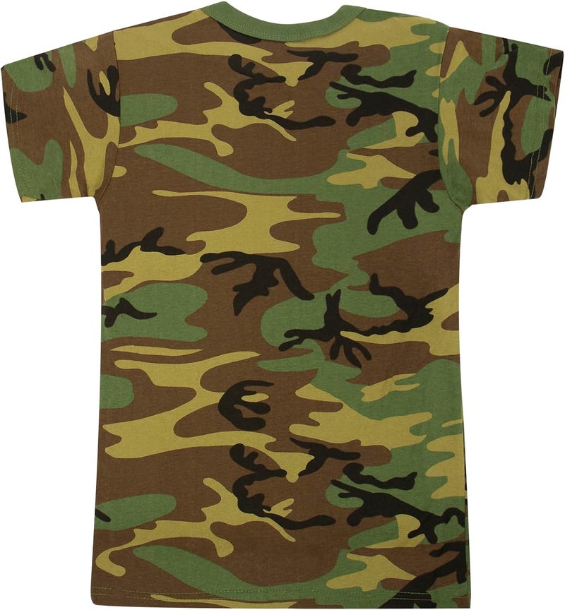 Rothco Kids Heavyweight Woodland Camo T-Shirt - Large - Image 2