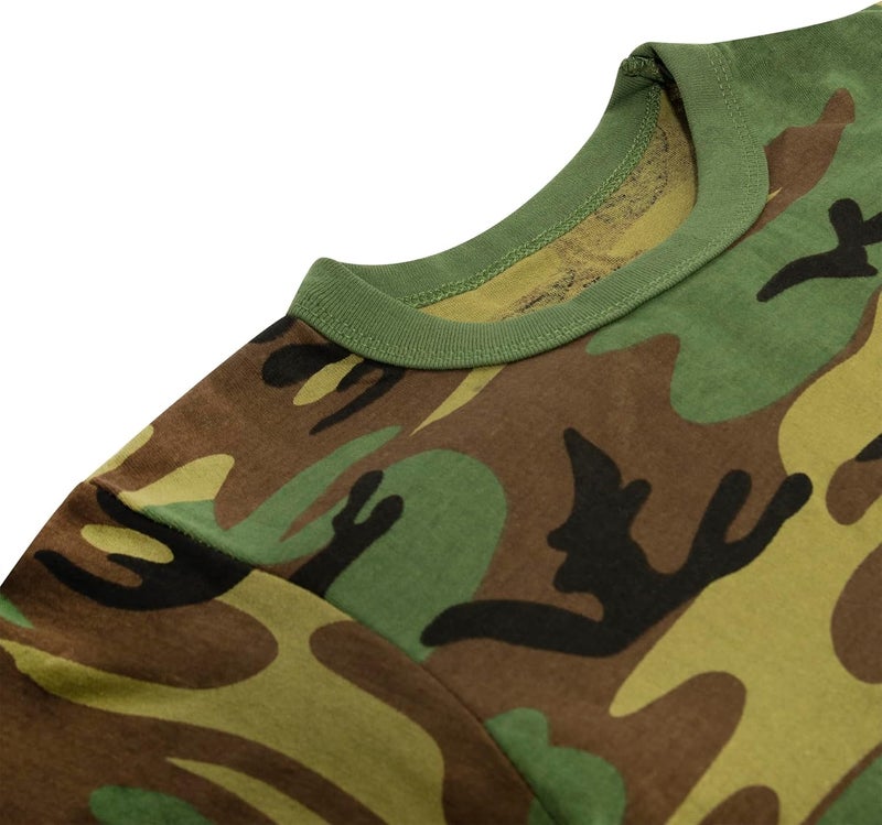 Rothco Kids Heavyweight Woodland Camo T-Shirt - Large - Image 5