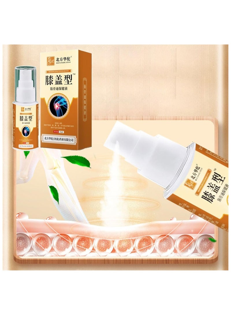 Knee Pain Relief Spray - Lumbar Spine Cold Gel Spray, Knee Joint Pain Relief Supplements, Herbs Bruise Spray, Arthritis Pain Relief, Relief Muscle Cramp,Natural Pain Reliever Spray (3 pcs) - Image 2