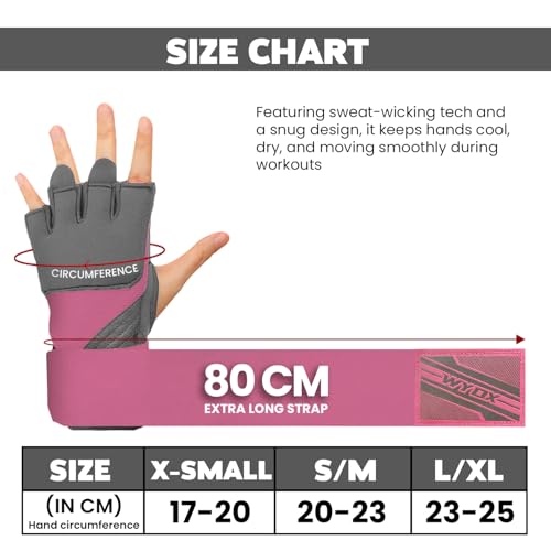 WYOX Gel Boxing Hand Wraps Inner Gloves for Men & Women, 80cm Quick Wrist Straps, Padded Knuckle Protection for Muay Thai Kickboxing, Hand Wraps for Boxing & Martial Arts (Pink & Grey, L/XL) - Image 5