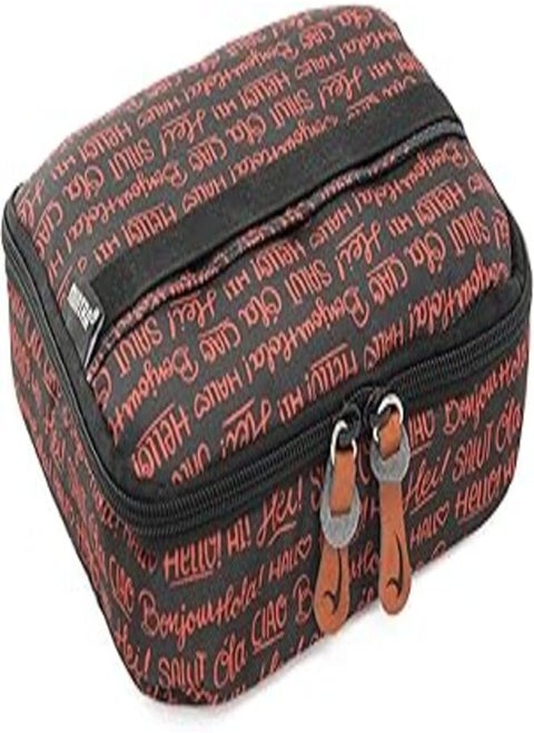 Mintra Unisex Printed Cooling Bag+ Lunch Box 1.4L Warm Red Hello (19 X 16 Cm)