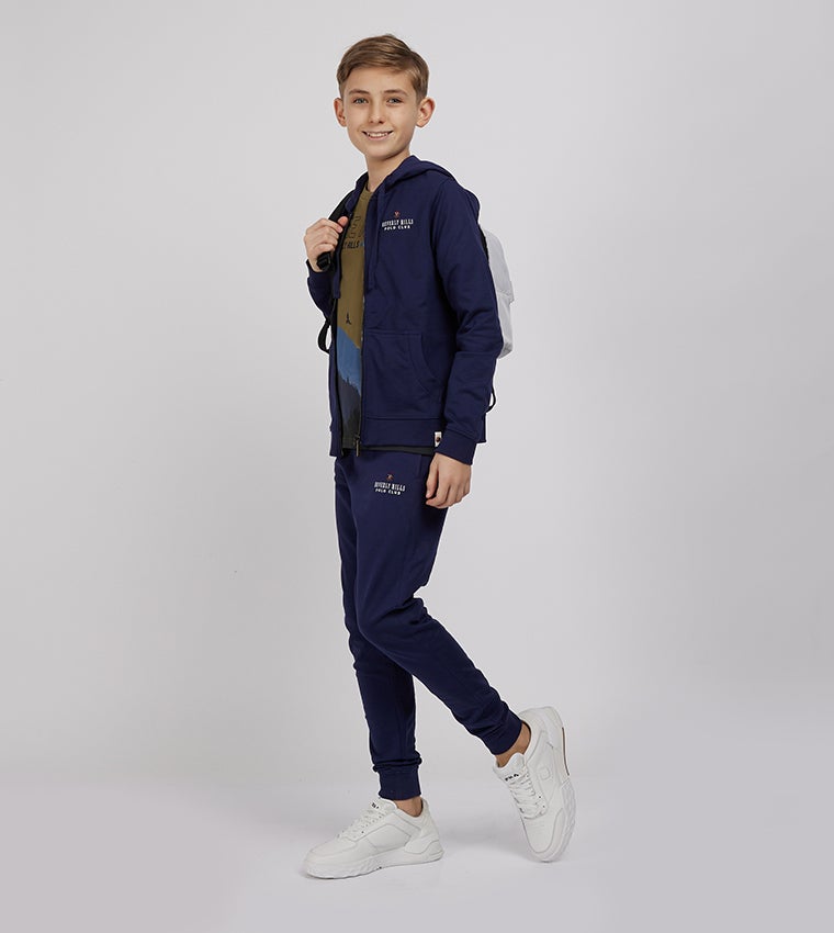 BEVERLY HILLS POLO CLUB Logo Embroidered Drawstring Waist Joggers - Image 4