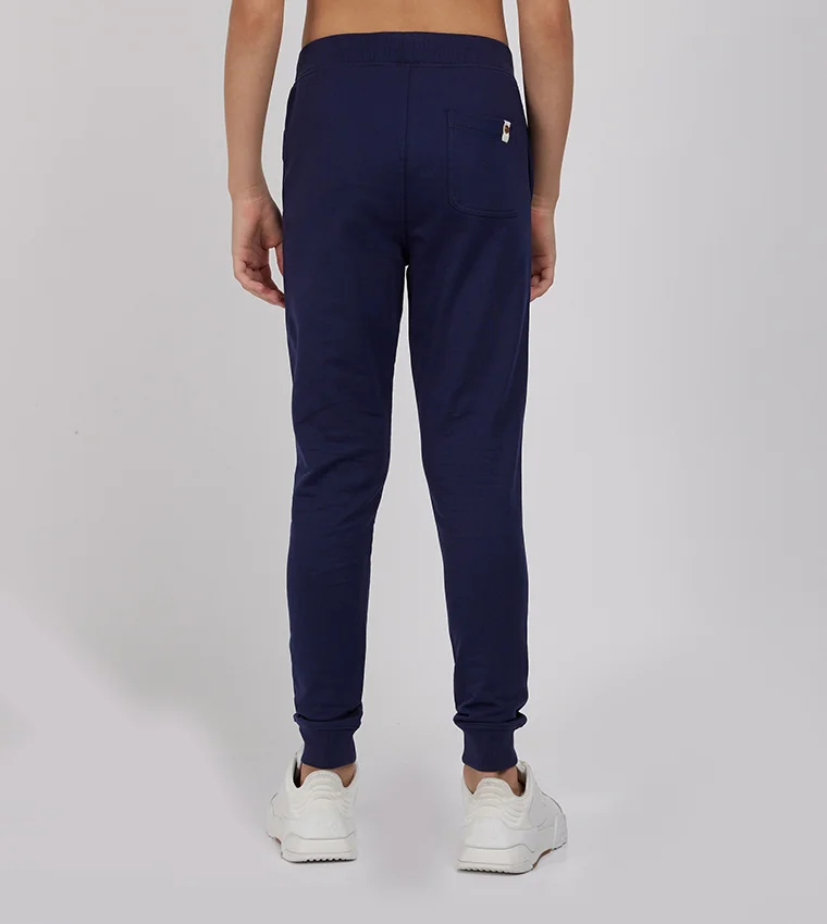 BEVERLY HILLS POLO CLUB Logo Embroidered Drawstring Waist Joggers