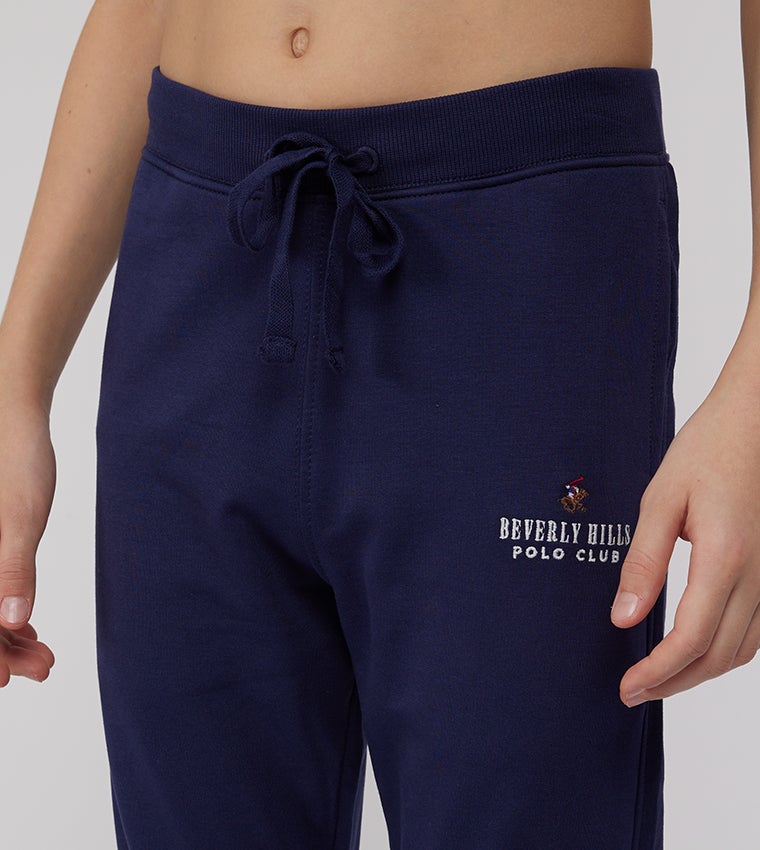 BEVERLY HILLS POLO CLUB Logo Embroidered Drawstring Waist Joggers - Image 3