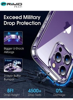 PRIMO PLUS Iphone 14 Pro clear case Anti Yellowing Anti Drop Anti-scratch Comfortable hold Shock Absorbing (Iphone 14 Pro)  - Image 5