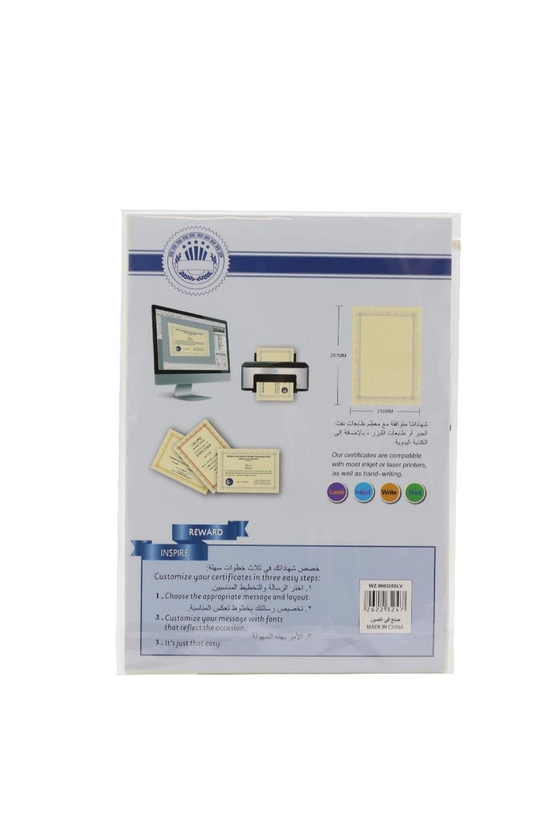 ROCO Certificate Paper A4Brief Card180 gsm - Image 2