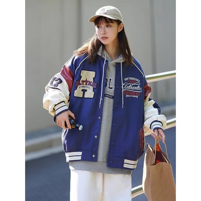 Baseball Jacket Men Embroidered Casual 2023 Black  - Image 3