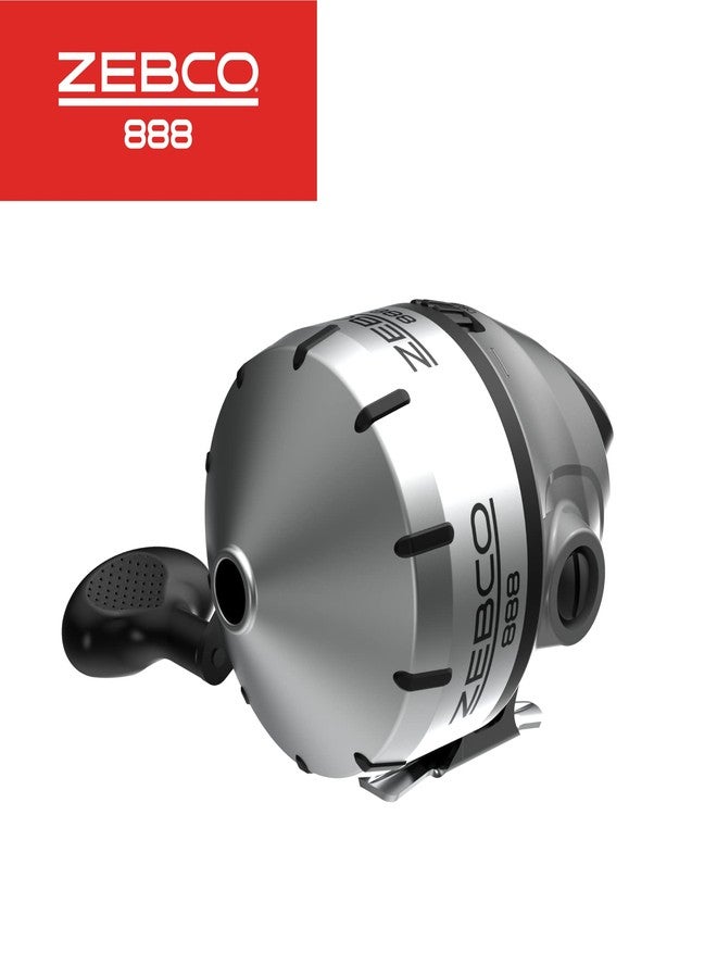 Zebco 888 Spincast Fishing Reel, Size 80 Reel, Changeable Right- or Left-Hand Retrieve, Built-in Bite Alert, 2.6:1 Gear Ratio, Pre-spooled with 25 lb Zebco line, Silver - Image 4