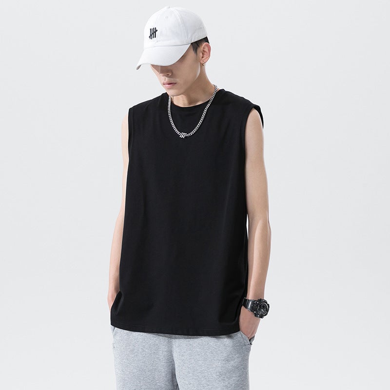 Pure Cotton Vest Men'S Sleeveless T-Shirt Summer Quick-Drying Basketball Sports Fitness Boys Base Training Wear Waistcoat T - Image 3