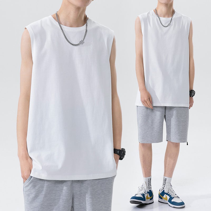 Pure Cotton Vest Men'S Sleeveless T-Shirt Summer Quick-Drying Basketball Sports Fitness Boys Base Training Wear Waistcoat T - Image 4