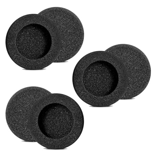 Street27® 3 Pairs 60mm/2.4" Replacement Ultra Soft Foam Sponge Earpads Cushion Covers for Most Standard Size Office Telephone Headsets, Headphones | 5MM Thick High-Density Foam Ear Pad Cushion (60mm) - Image 1