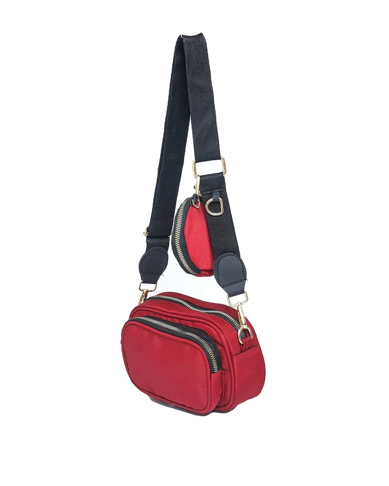 Donicy Womens Messenger Bag , Red - Image 2