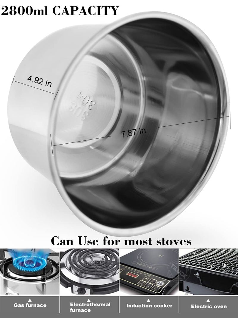 SONGZIMING Double Boiler Pot Set, 1200ML Double Boiler, 2800ML Stainless Steel Pot with Silicone Spatula for Melting Chocolate,Candy, Soap, Wax, Candle Making - Image 3