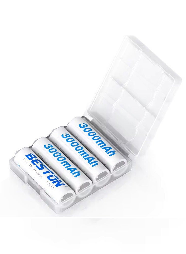 بيستون بطاريات بيستون AA قابلة للشحن 1.2 فولت 3000 مللي أمبير في الساعة - عبوة من 4 قطع - Image 1