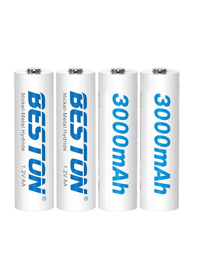 بيستون بطاريات بيستون AA قابلة للشحن 1.2 فولت 3000 مللي أمبير في الساعة - عبوة من 4 قطع - Image 2