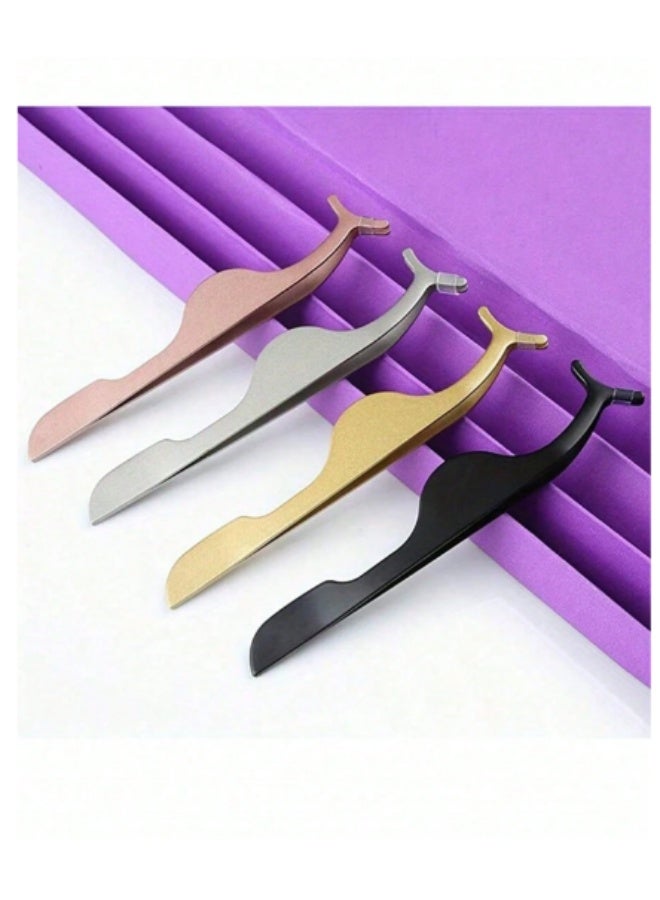 SHEIN X Milania Stainless Steel Eyelash Tweezer | False Lash Application Tool | Ideal for Home & Salon Use - Image 1