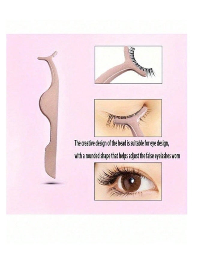 SHEIN X Milania Stainless Steel Eyelash Tweezer | False Lash Application Tool | Ideal for Home & Salon Use - Image 3