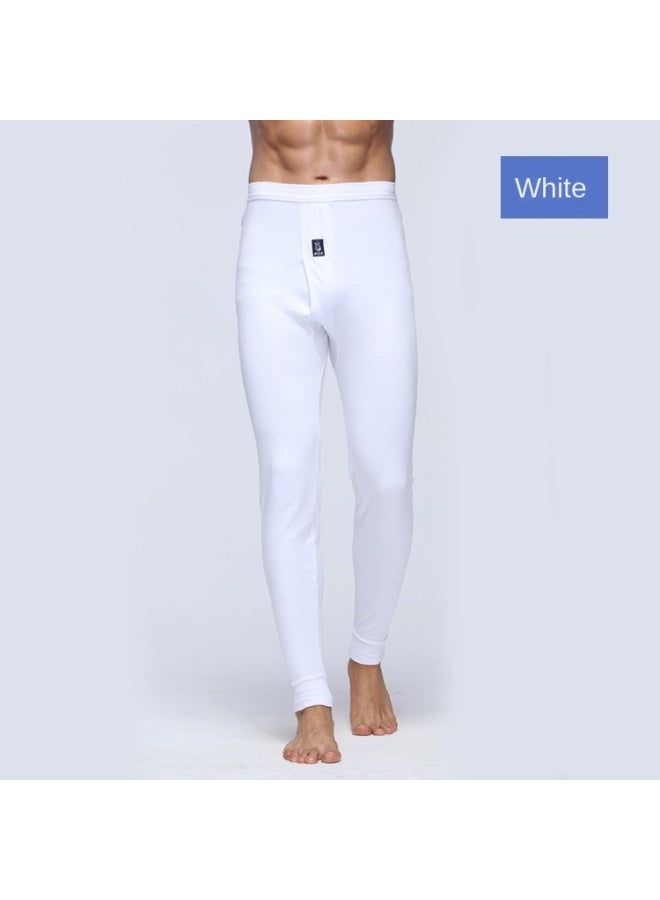 ملابس داخلية حرارية للرجال من القطن النقي، سراويل قطنية رفيعة عالية الخصر، سراويل حرارية دافئة وواسعة للرجال من القطن بالكامل لفصلي الربيع والخريف - Image 1