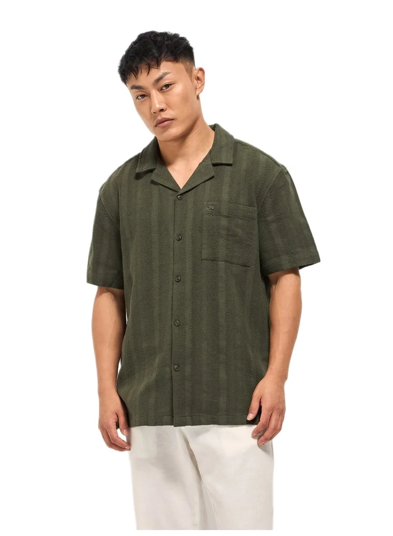 THE BEAR HOUSE Men’s Shirt for Office, Casual & Party Wear | Comfortable Long Sleeve Shirt with Classic Collar, Button Closure & Versatile Stylish Look