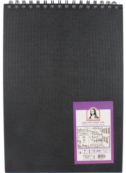 Mona Lisa A4 Sketch Drawing Notebook Wire Hard Cover 80 Sheets 100 gr