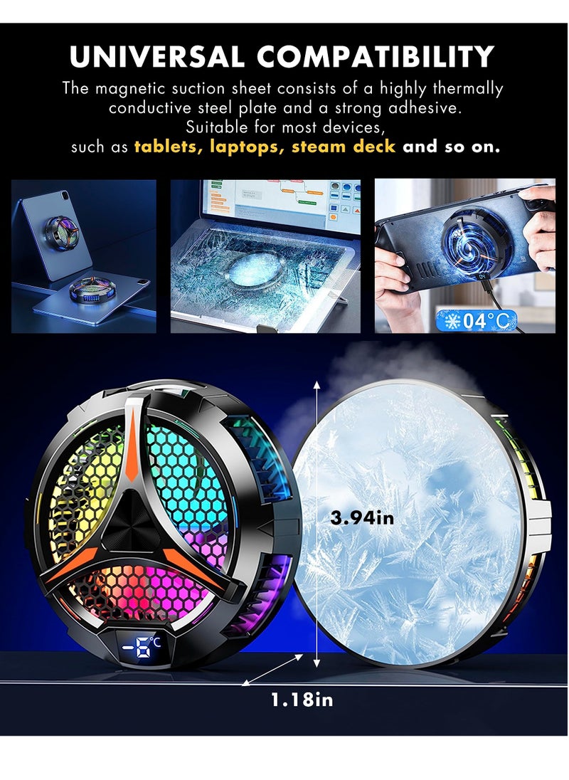 FlashHawk - iPad Cooler,Magnetic Tablet Cooler for ipad/Tablet,Compatible for Steam Deck,Universal Radiator with Temperature Display for  Gaming,Tiktok Live Streaming - Image 1