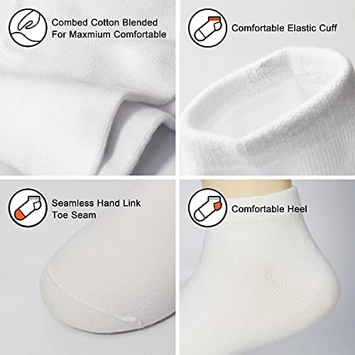 BEAR MUM Kids' Dozen Pack Cotton Low Cut Socks White 6-8 years size - Image 4