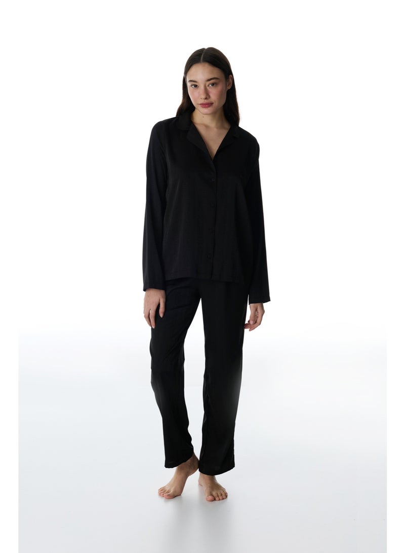 Penti Lilah Satin Shirt & Pants Pajama Set - Image 1