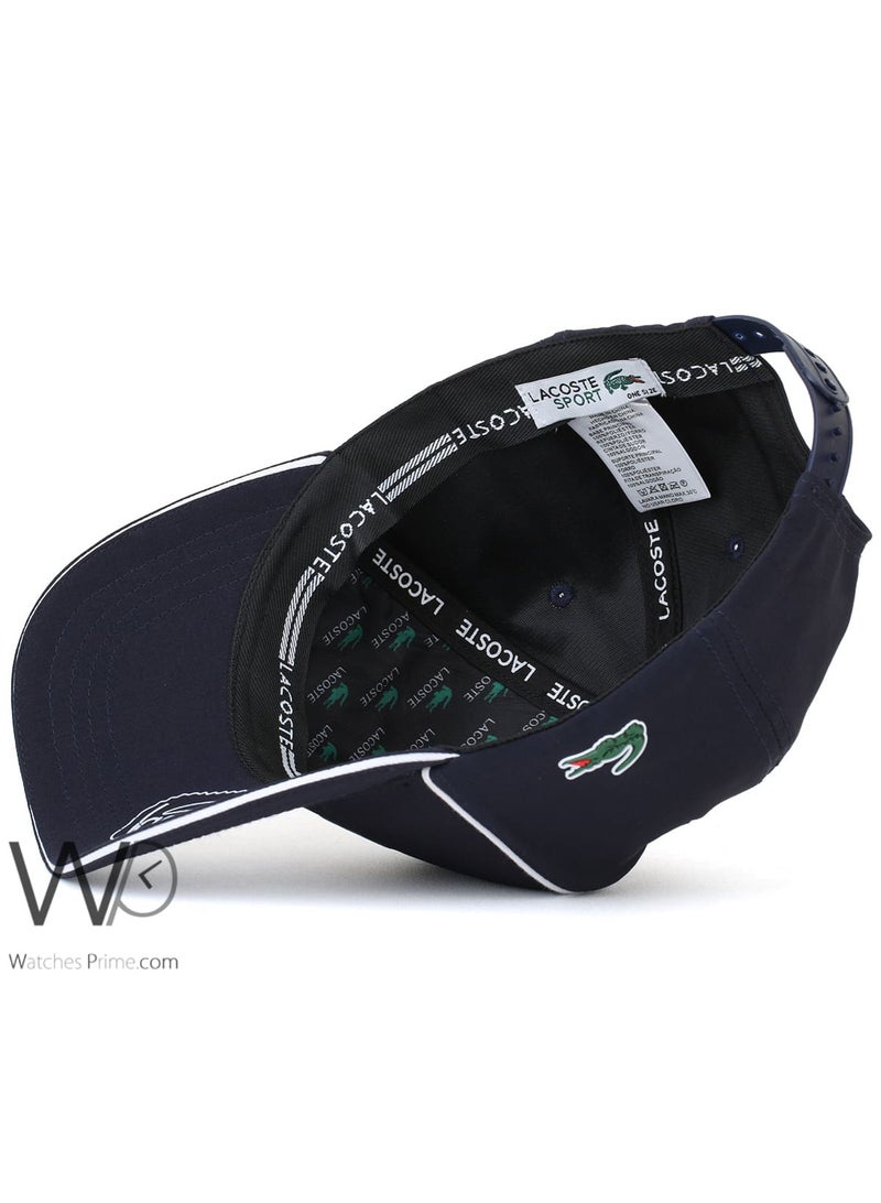 LACOSTE Lacoste Sport CROC Baseball Navy Blue Cap Cotton Hat - Image 4
