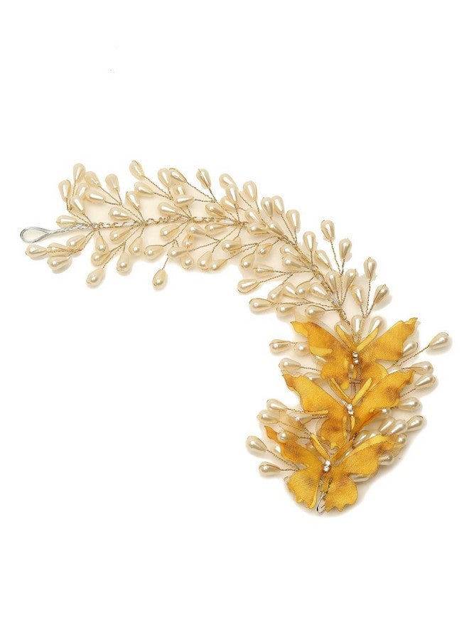 YouBella Fashion Jewellery Floral Shape Hair Chain Hair Accessories for Girls and Women (Style 1) - Image 3