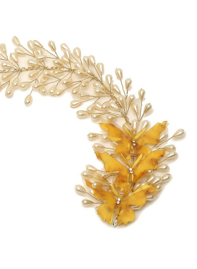 YouBella Fashion Jewellery Floral Shape Hair Chain Hair Accessories for Girls and Women (Style 1) - Image 4