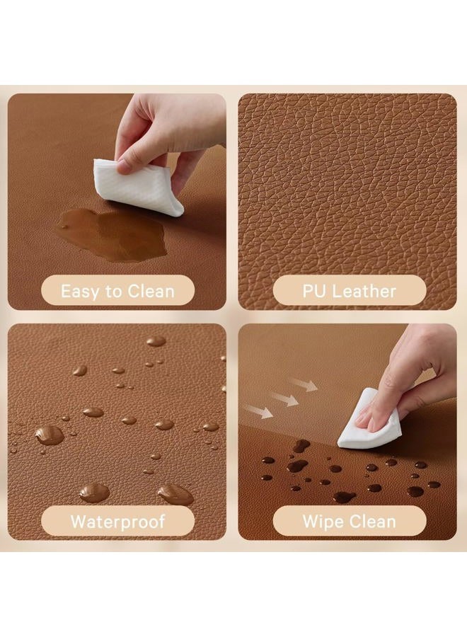 ILPEOD Waterproof Baby Play Mat for Floor 1.3"Thick Memory Foam 47 * 47 Cushion Playpen Playmat Tummy Time Nursery Rug Pad Mattress Create Soft & Saferea for Infants,Toddler,Kids,Chestnut - Image 3